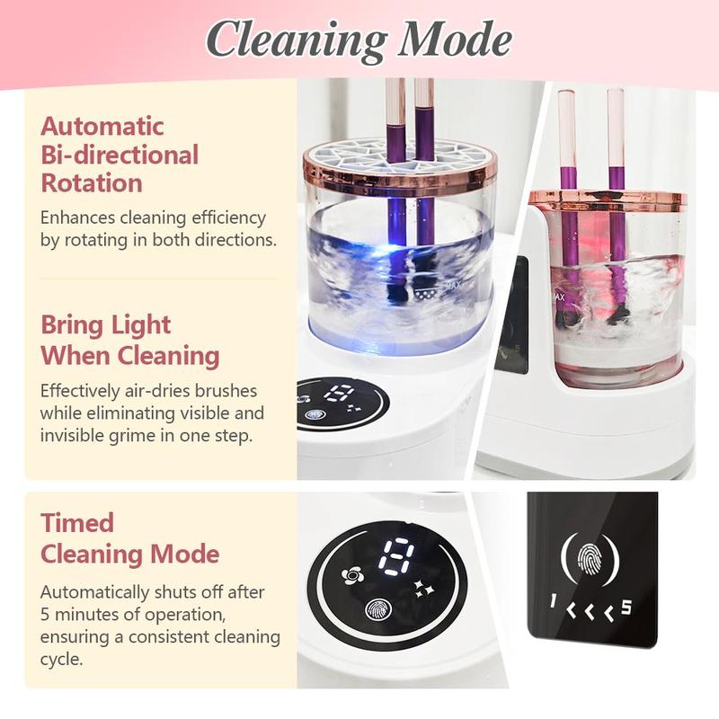 Electric Makeup Brush Cleaner, 1 Set USB Rechargeable Makeup Brush Cleaning Machine with Cleaning Liquid, Professional Makeup Tool for Women, Christmas Gift