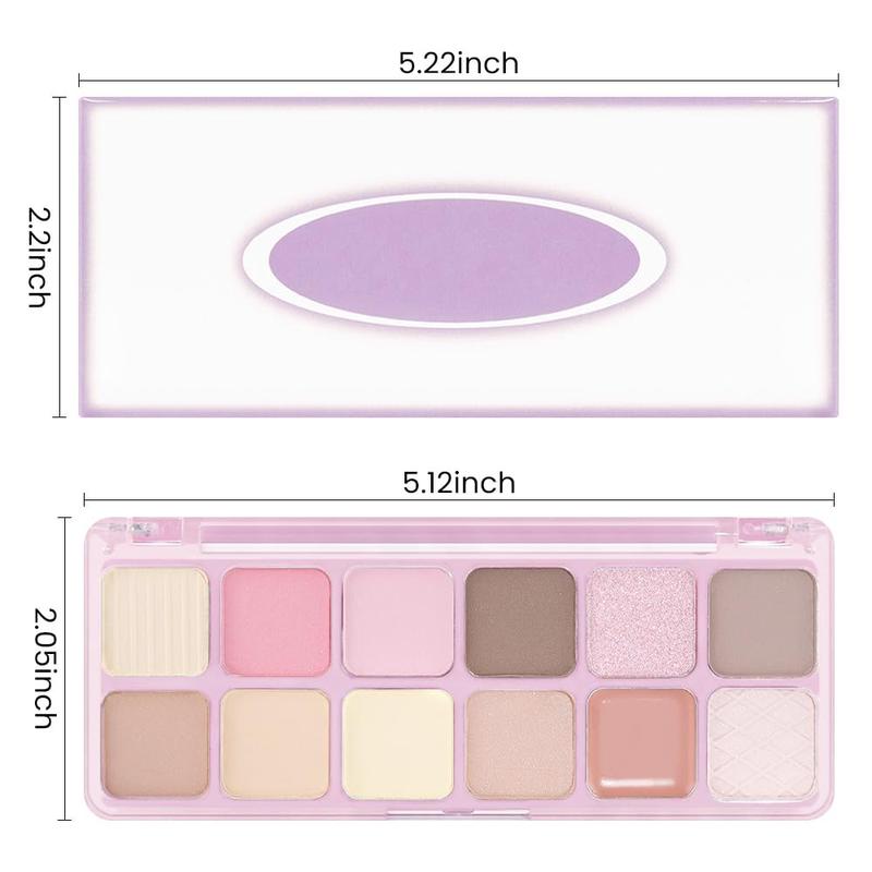 12-Color Pink Eyeshadow Palette for Versatile Day-to-Night Looks – Blendable, Long-Lasting, and Highly Pigmented. Elevate Your Eye Makeup