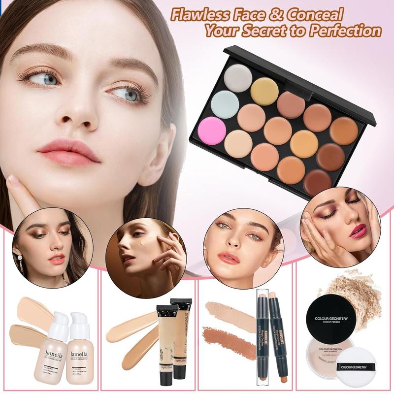 Makeup Kit Makeup Sets for Teens Makeup kits for Women Teenagers Make up Eyeshadow Palette Foundation Concealer Lipgloss Makeup Kit for Women Full Kit