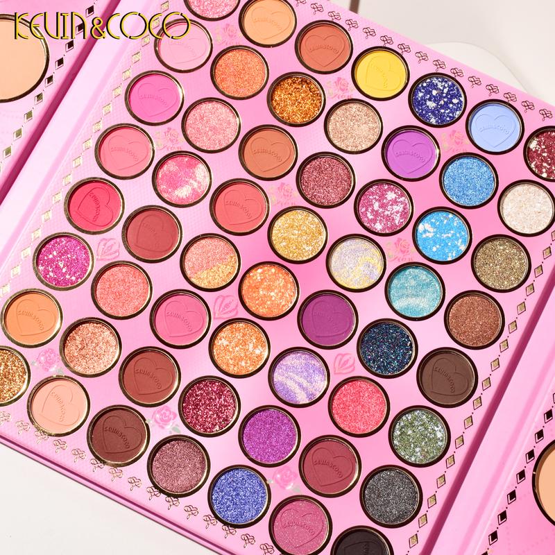 Kevin & Coco 72 Colors Eyeshadow Palette for Makeup and Cosmetics creatist  palette