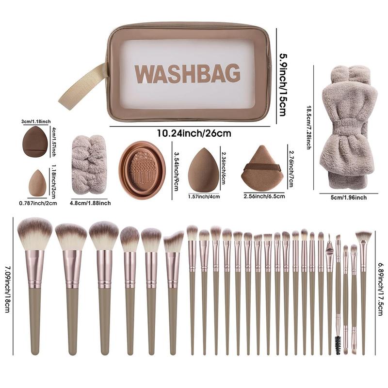 Makeup Tool Set, 46pcs set Makeup Tools & Face Cleansing Tools & Storage Bag, Professional Makeup Tool Accessories for Women & Girls Travel, Cosmetic Kit, Makeup Kit,  Brushes for Makeup