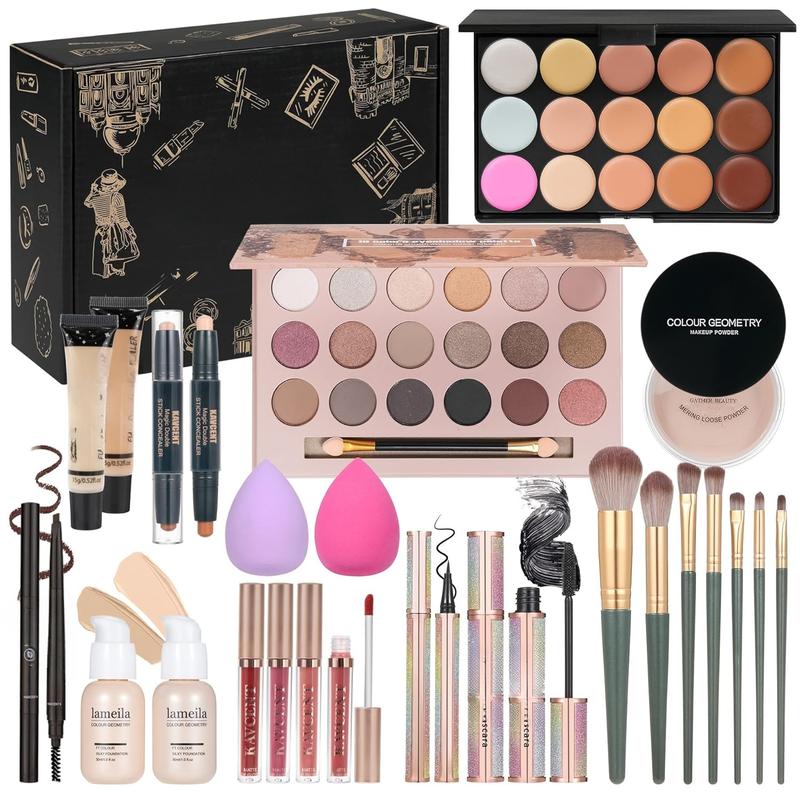 Makeup Kit Makeup Sets for Teens Makeup kits for Women Teenagers Make up Eyeshadow Palette Foundation Concealer Lipgloss Makeup Kit for Women Full Kit