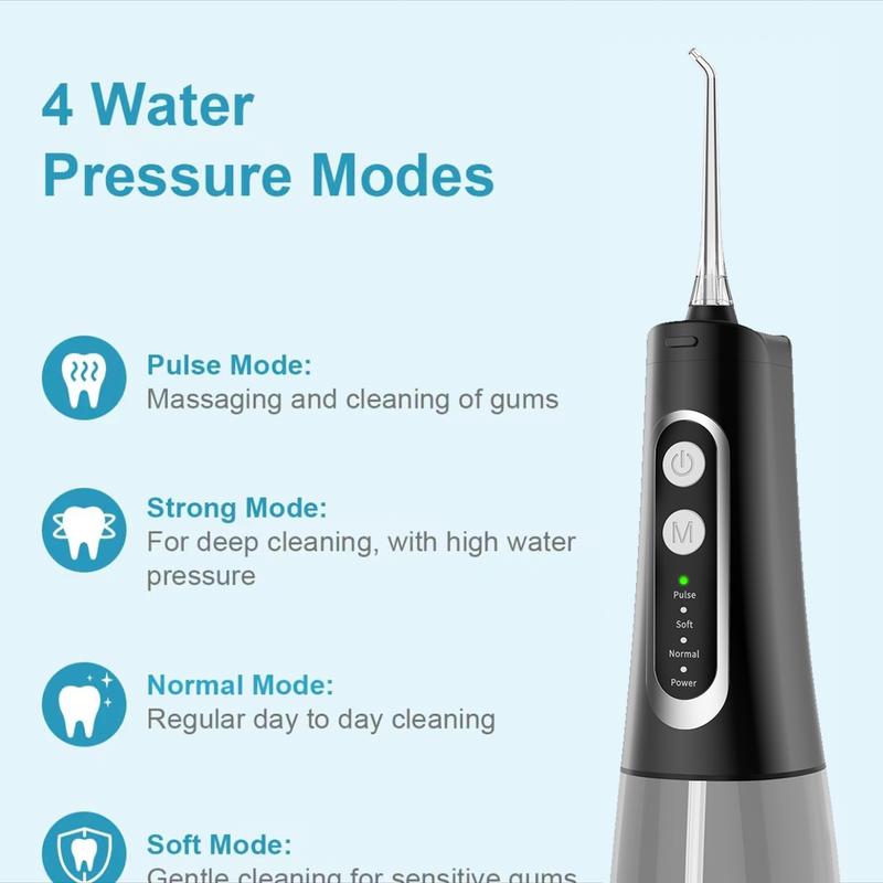 Purehealth water floss, oral rinse, floss rinse, waterproof floss 4 modes M139por rechargeable travel irrigation cleaner