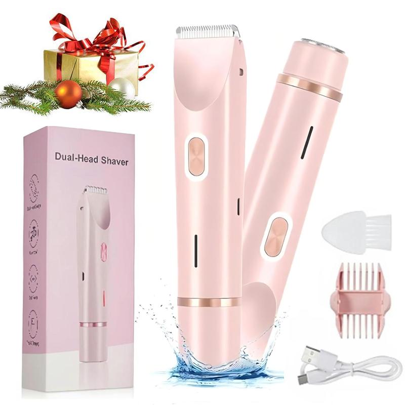 Electric Epilator Hair Removal, 2 in 1 Dual-head Electric Razor, Portable Hair Trimmer for Armpits Legs Arms Body, Wet & Dry Use Hair Removal Kit, Epilator Hair, Christmas Gift, Skincare Tools