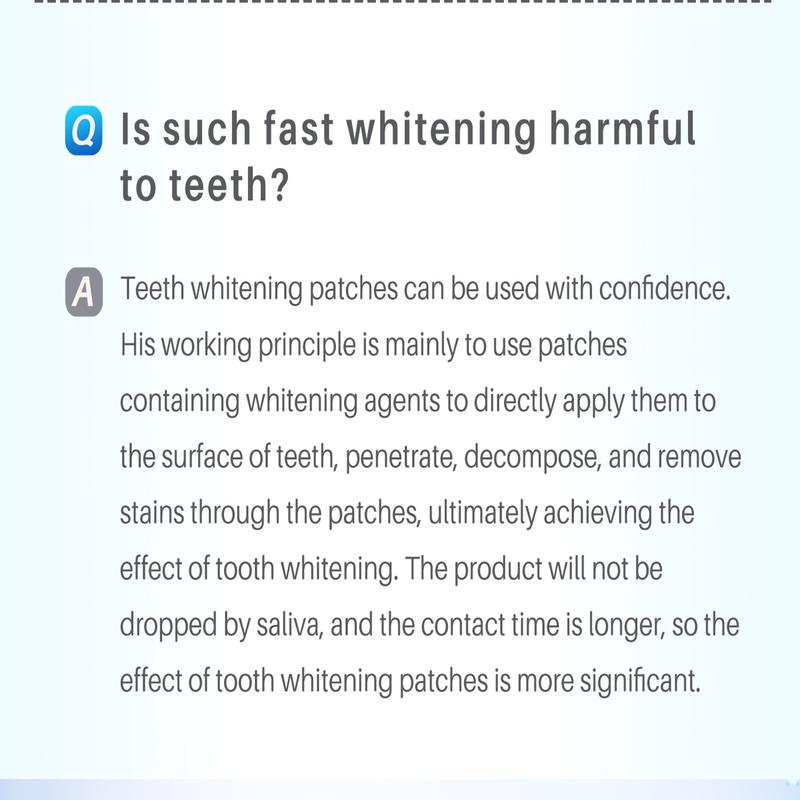 Tooth whitening strip, 7-day treatment, enamel safe tooth whitening for sensitive teeth, non-slip, drying strip technique