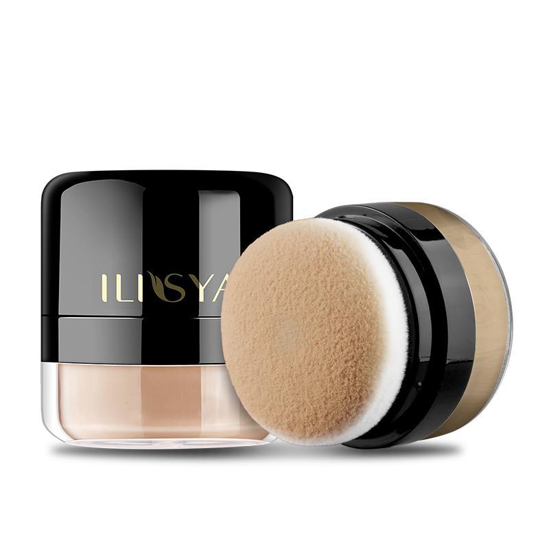 Long Lasting Oil Control Makeup Powder with Powder Puff, 1 Box Sweat Proof Waterproof Facial Makeup, Natural Lightweight Makeup Powder for Women