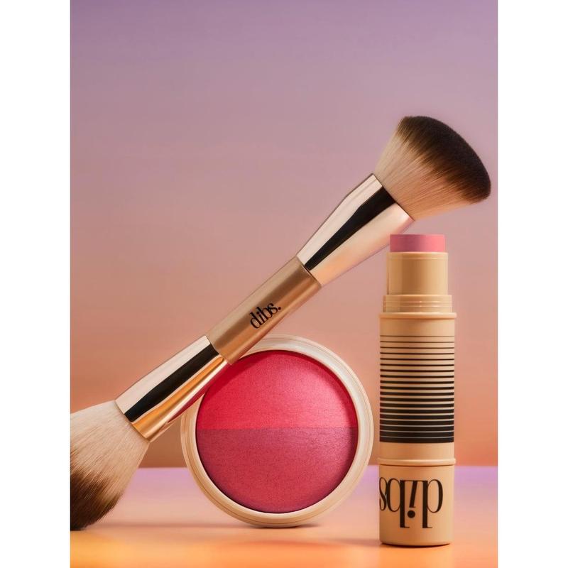 DIBS Beauty Sweet Cheeks Set - Desert Island Duo Cream Blush & Bronzer, Duet Baked Blush, and Duo Brush Face