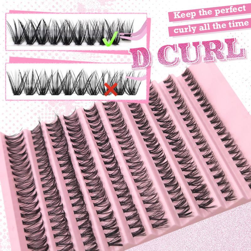 Mixed Lengths Individual False Eyelashes, 1 Box Natural Look Eyelash Extensions, Self Grafting Curl Eyelashes for Eyelashes Extensions, Eye Makeup Enhancement False Eyelashes, Christmas Gift