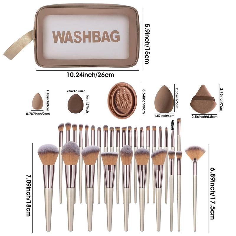 Makeup Tool Set, 48pcs set Makeup Brush & Makeup Sponge & Powder Puff & Brush Cleaning Tool & Cosmetic Bag, Professional Makeup Tools for Women, Makeup Products