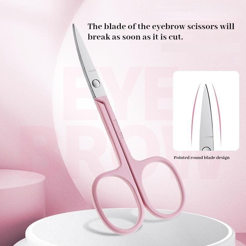 Stainless Steel Eyebrow Clip Set, Eyebrow Tweezers with Brush, Eyebrow Shaping Tool, Eye Brow Makeup Tool, Makeup Tool for Women, Christmas Gift