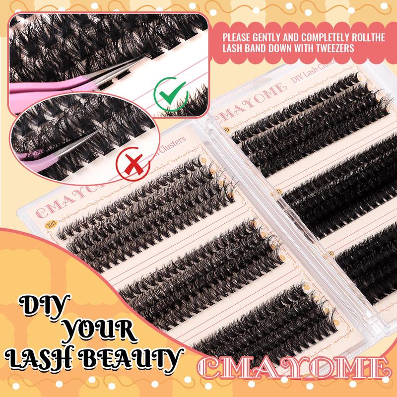 Eyelash Extensions Kit, 1 Set Mixed Length Individual False Eyelashes with Eyelash Glue & Eyelash Brush & Tweezers & False Eyelash Remover