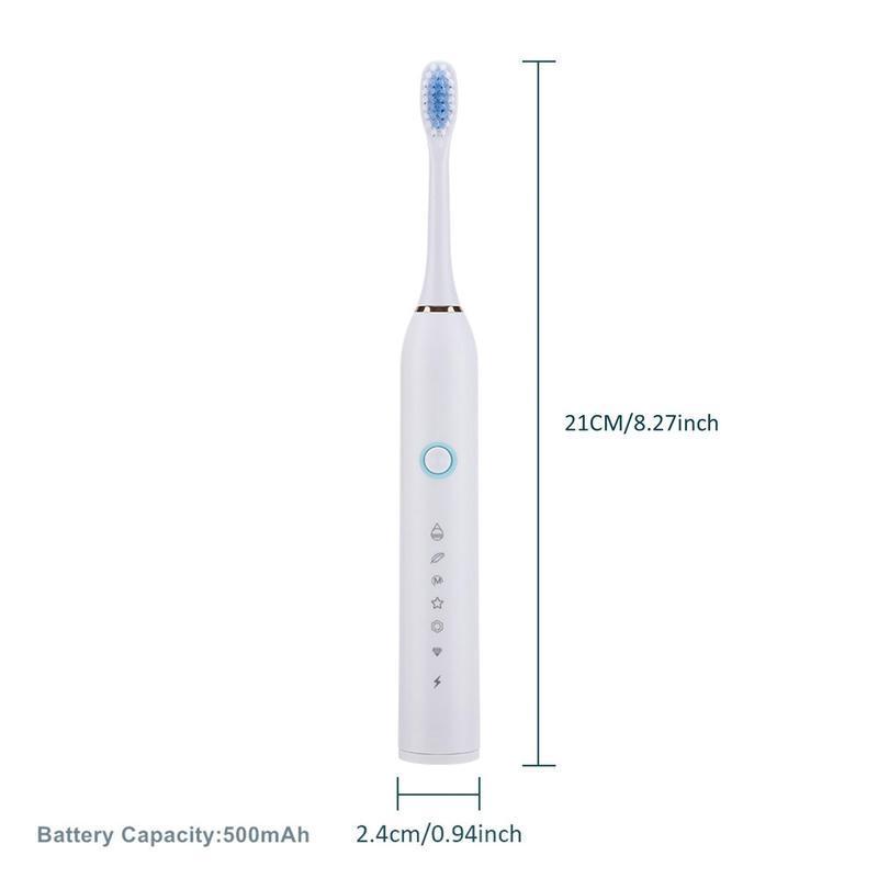 Portable Electric Toothbrush Set, 1 Set Electric Toothbrush & Replacement Brush Heads, Oral Care Products for Adults, Gift for Boyfriend, Christmas Gift