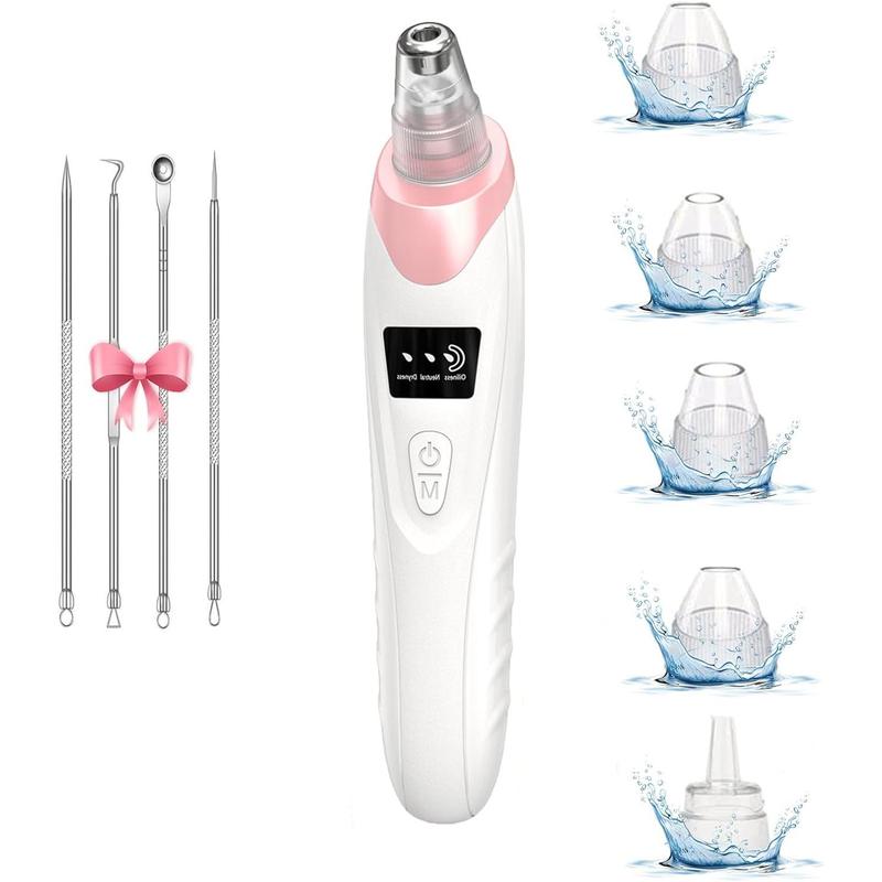 Blackhead Remover Pore Vacuum, 5 Suction Levels with 5 Probes, USB Rechargeable Acne Extractor Tool for Women, Electric Facial Pore Cleaner