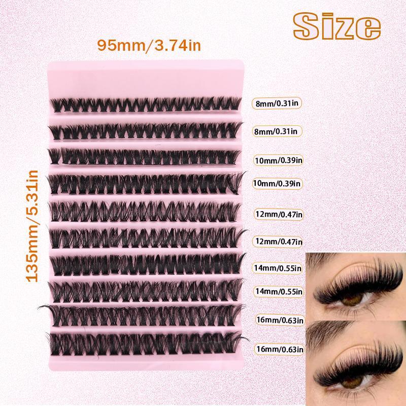 Mixed Lengths Individual False Eyelashes, 1 Box Natural Look Eyelash Extensions, Self Grafting Curl Eyelashes for Eyelashes Extensions, Eye Makeup Enhancement False Eyelashes, Christmas Gift