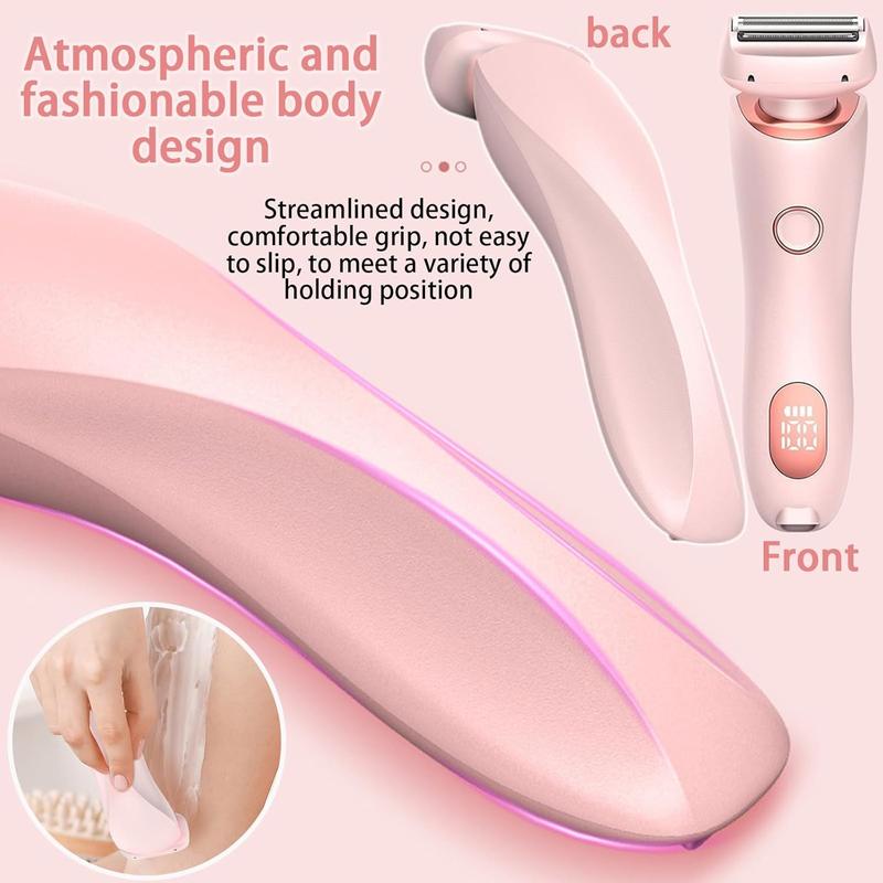 Women's Razor - Full Body Use Razor - Removes Fine Lint, Women's Electric Razor Bikini Trimmer Electric Razor Wet & Dry 2-in-1 Razor