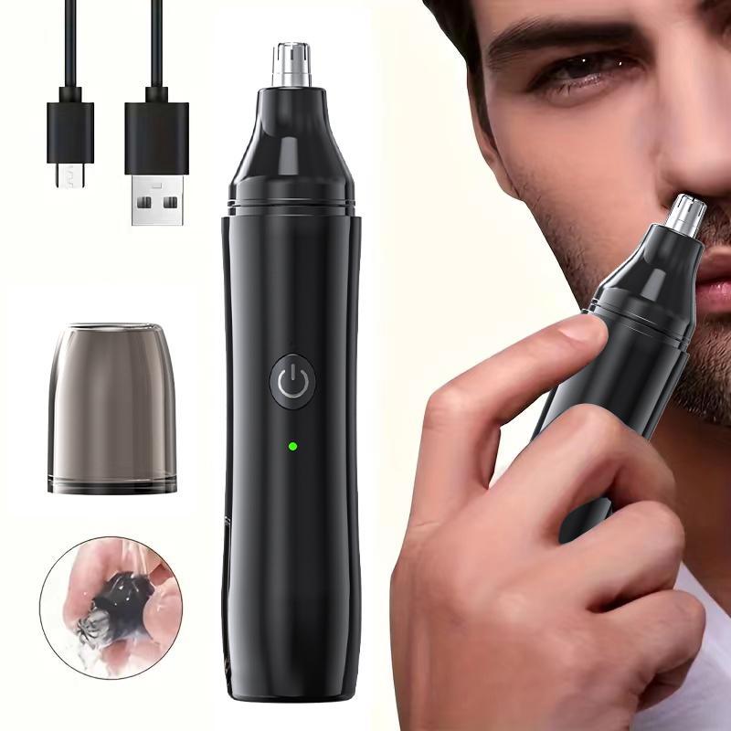 Electric Nose Hair Trimmer, USB Rechargeable Nose Hair Shaver, Portable Nose Hair Trimmer for Men, Personal Care Accessories, Stocking Filler