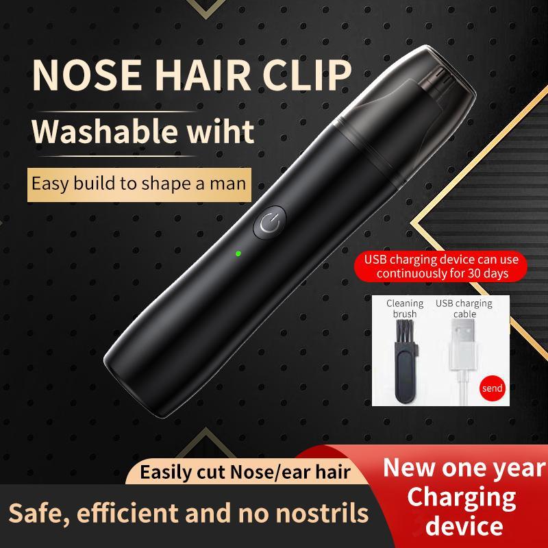 Electric Nose Hair Trimmer, USB Rechargeable Nose Hair Shaver, Portable Nose Hair Trimmer for Men, Personal Care Accessories, Stocking Filler