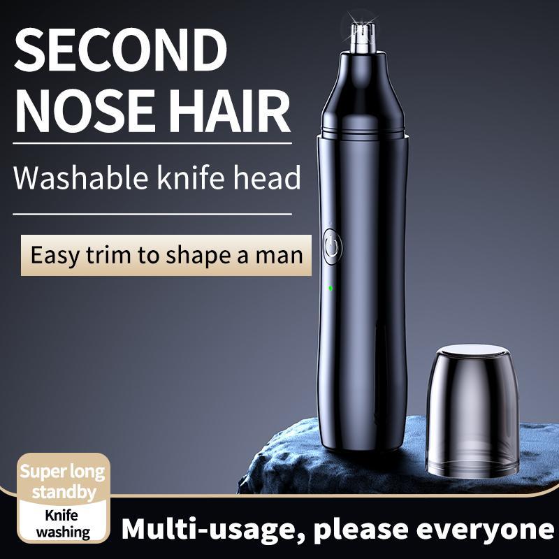 Electric Nose Hair Trimmer, USB Rechargeable Nose Hair Shaver, Portable Nose Hair Trimmer for Men, Personal Care Accessories, Stocking Filler