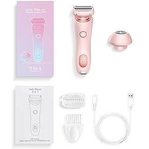 Women's Razor - Full Body Use Razor - Removes Fine Lint, Women's Electric Razor Bikini Trimmer Electric Razor Wet & Dry 2-in-1 Razor