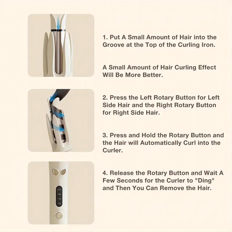 Automatic Hair Curling Iron, 28mm Barrel Hair Curler With 4 Temperature-adjusting Mode, Hair Curler With Negative Ion Generator, Hair Curler With Intelligent Timmer, Curling Iron With Intelligent Sensor, Auto Power Off When Stuck Or Tangle