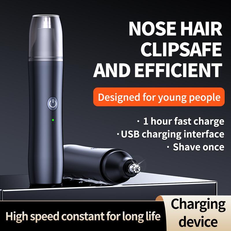 Electric Nose Hair Trimmer, USB Rechargeable Nose Hair Shaver, Portable Nose Hair Trimmer for Men, Personal Care Accessories, Stocking Filler