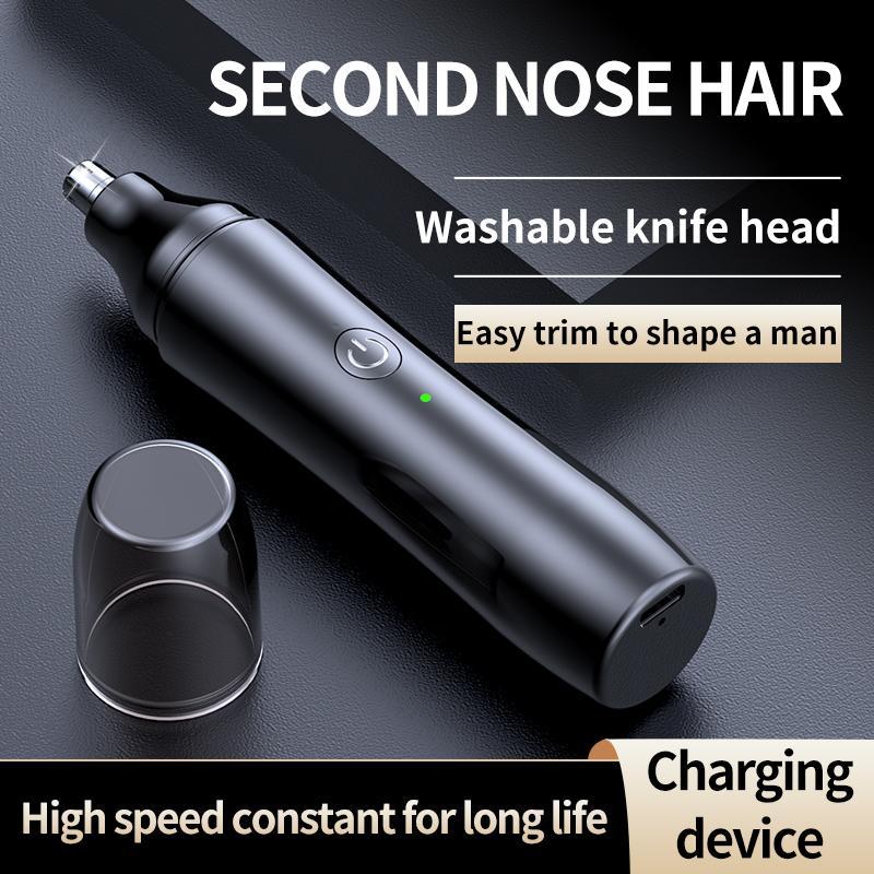 Electric Nose Hair Trimmer, USB Rechargeable Nose Hair Shaver, Portable Nose Hair Trimmer for Men, Personal Care Accessories, Stocking Filler