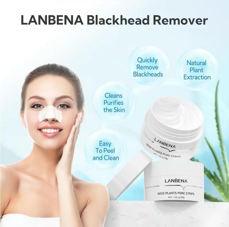 LANBENA Top Choice 60-Pack Charcoal Blackhead Extractor Mask Kit - Nose, Facial & Chin Deep Cleansing Pore Strips, Skin Exfoliation & Purification, Moisturizing Facial Care Set - Premium Pore Detox Masks nose  strips blackhead mask