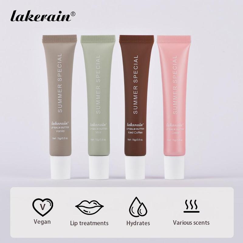 Moisturizing Lip Balm, 4 Counts set Hydrating Lip Care Product for Women & Girls, Plumping Lipstick, Lip Moisturizer, Lip Care Product, Christmas Gift