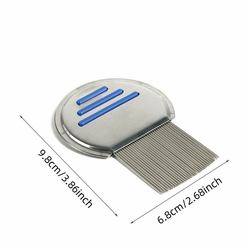 Stainless Steel Head Lice Comb, 3 Counts set Professional Head Lice Removal Tool for Kids & Adults