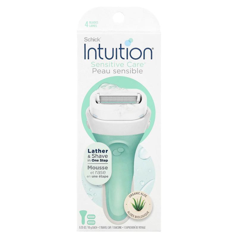 Schick Intuition®, Sensitive Care®, Organic Aloe, 1 Razor, 2 Cartridges