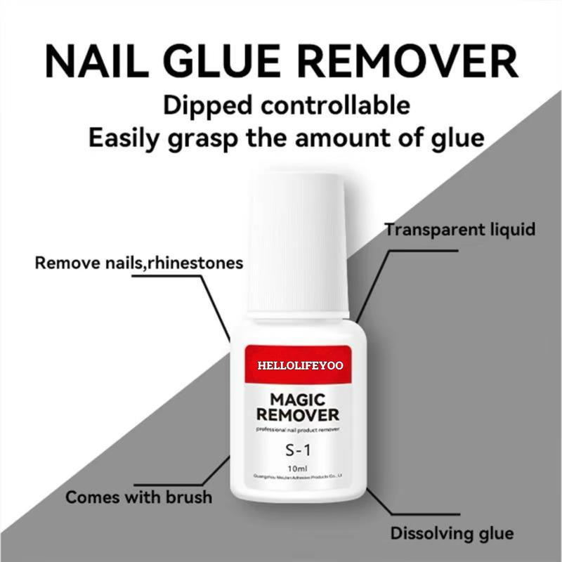 Nail Glue Remover for Press on Nails, Quick Stick on False Nails Remover, DIY Nail Art Remover, Manicure Tool for Women & Girls, Home and Salon Nail Supplies