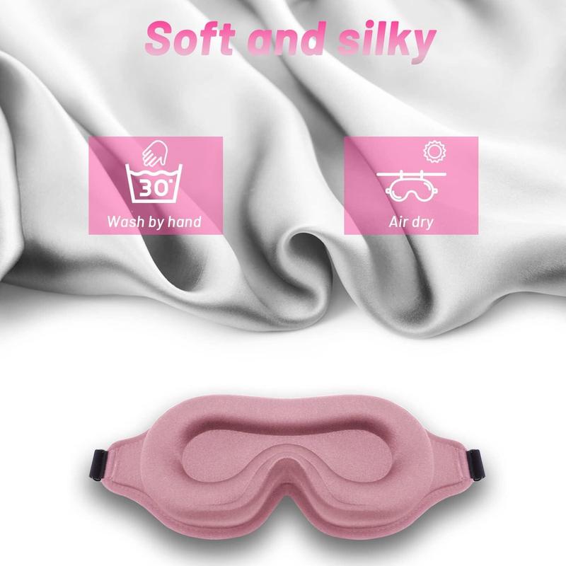 Pink Eye Mask Breathable & Soft for Sleeping