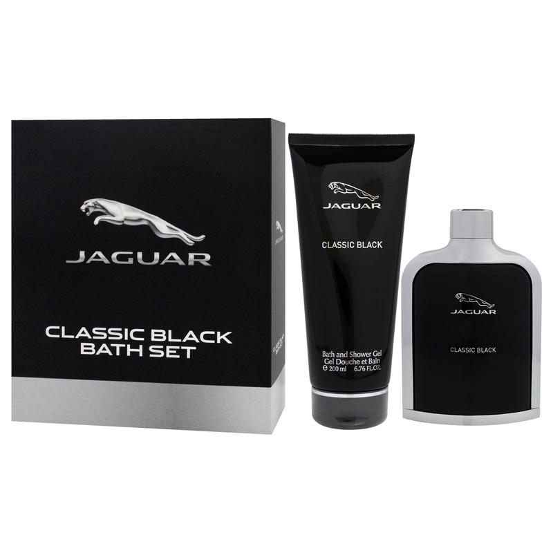 Jaguar Classic Black by Jaguar for Men - 2 Pc Gift Set 3.4oz EDT Spray, 6.76oz Bath and Shower Gel