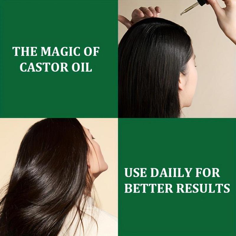 Castor Oil, Cold Pressed Unrefined Castor Oil for Dry Hairs, Skin & Nails, Deeply Moisturizing Hair Care Oil, Hair Care Product for Women & Men