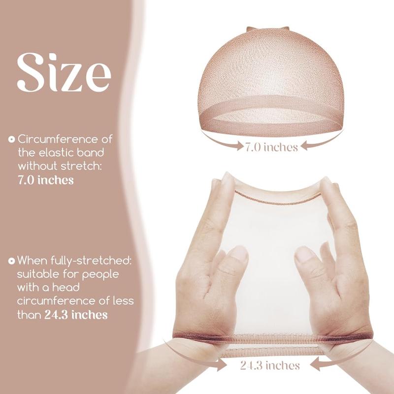 Transparent Wig Cap, 20pcs Breathable Invisible Stocking Elastic Cap for Lace Front Wig, Haircare Accessories, Hair Styling Tools