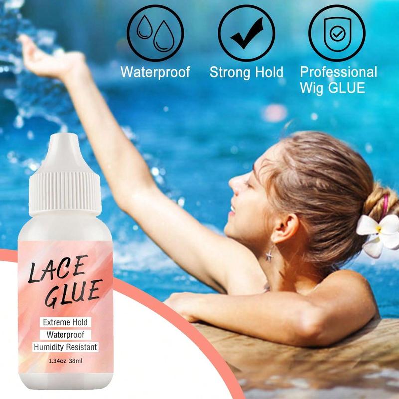 Lace Glue Remover for Wigs, Waterproof Quick Drying Hair Glue Remover, Hair Styling Gel for Wigs, Hair Clips, Hair Extensions