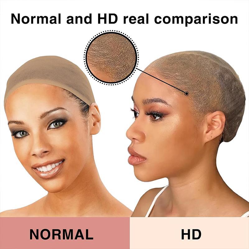 Transparent Wig Cap, 20pcs Breathable Invisible Stocking Elastic Cap for Lace Front Wig, Haircare Accessories, Hair Styling Tools