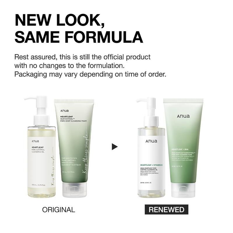 [Anua Official Shop] Double Cleanser Duo for Facial Cleansing Foam Korean | Foaming Deep Pore Face Wash, Facial cleanser, Facial wash