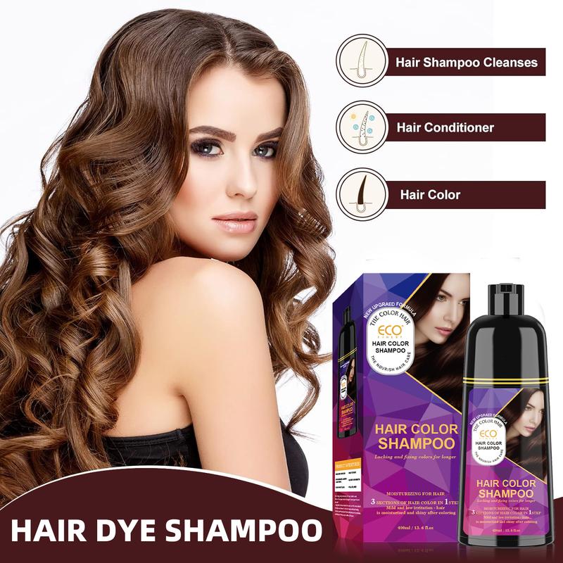 ECO Hair Color Shampoo - Magic Dye for Gray Hair, Lasting Color in Minutes,Ammonia-free (Burgundy) Hair Dye Haircare