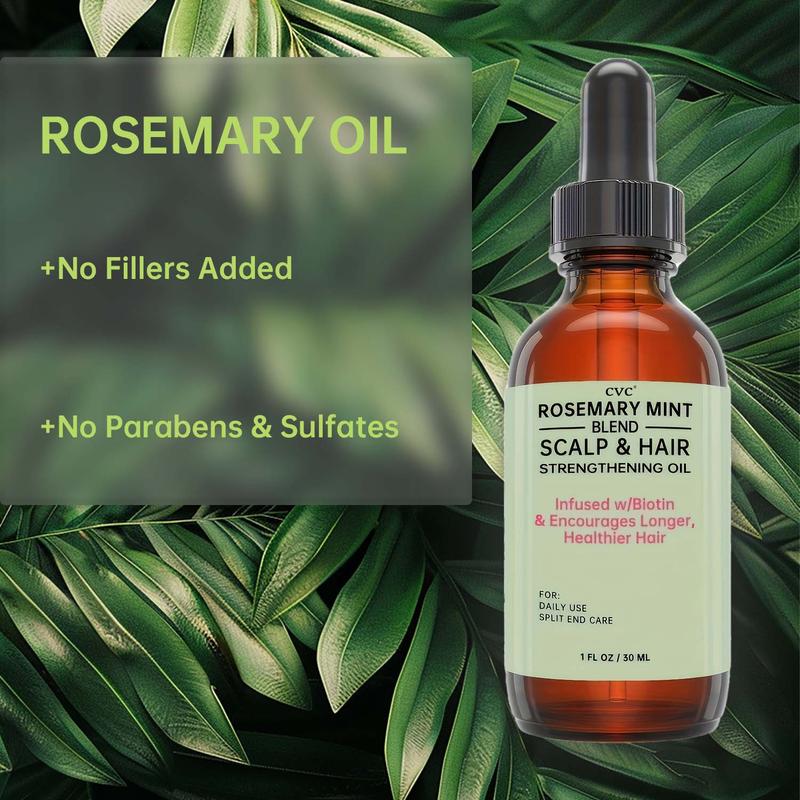 CVC Rosemary Mint Scalp & Hair Strengthening Oil | Boosts Hair Growth & Nourishes Scalp | Daily Split-End Care with Biotin