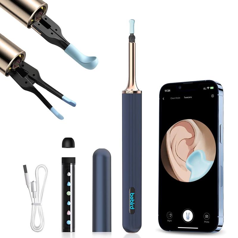 WiFi Smart Visual Ear Cleaning Tool, 1 Box Ear Wax Remover with Ear Camera, Ear Cleaner Kit with 2 Mode Ear Pick & Ear Wax Removal Tweezers, Ear Wax Removal Kit, Christmas Gift