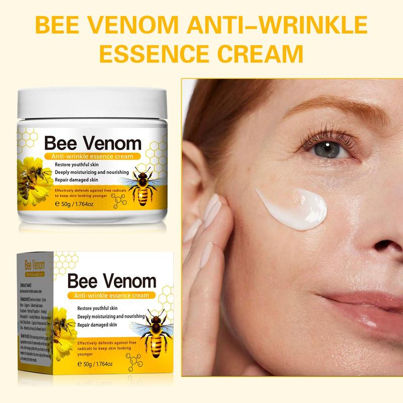 Bee Venom Facial Cream Neck Cream, Lifting Hydrating Brightening, Hydrating Facial Lotion for Dry Skin for Women & Men, Christmas Gift