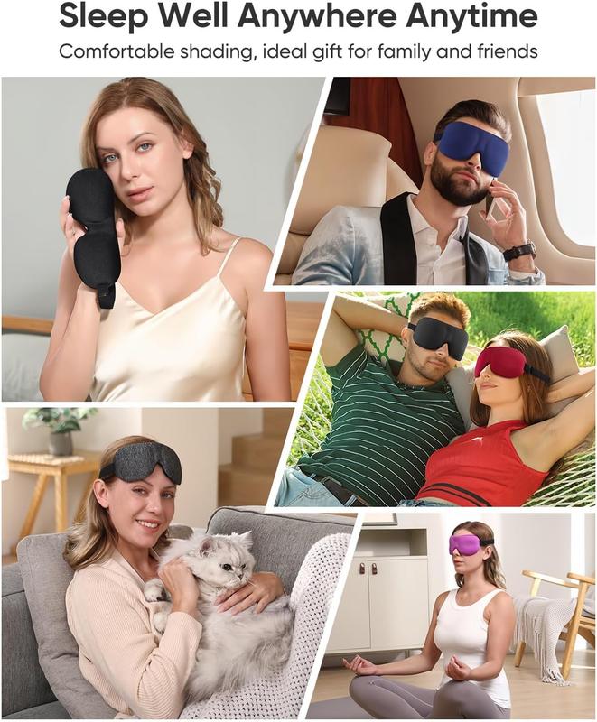 Sleep Mask for Side Sleeper 3 Pack, Blackout 3D Eye Mask for Sleeping, Night Blindfold for Men Women