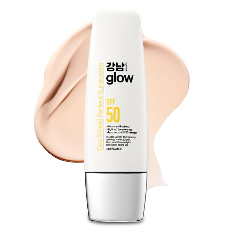 GANGNAM GLOW - Day Shield Perfect Sunscreen SPF50+ Broad Spectrum | KOREAN MINERAL SUNSCREEN WITH NO WHITECAST, NEXT HOLY GRAIL K-BEAUTY SUNSCREEN