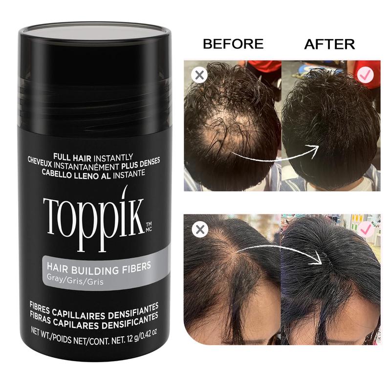 Toppik Hair Building Fibers, 12g Fill In Fine or Thinning Hair Instantly Thicker, Fuller Looking Hair 9 Shades for Men & Women