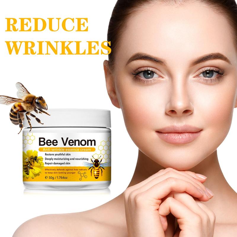 Bee Venom Facial Cream Neck Cream, Lifting Hydrating Brightening, Hydrating Facial Lotion for Dry Skin for Women & Men, Christmas Gift