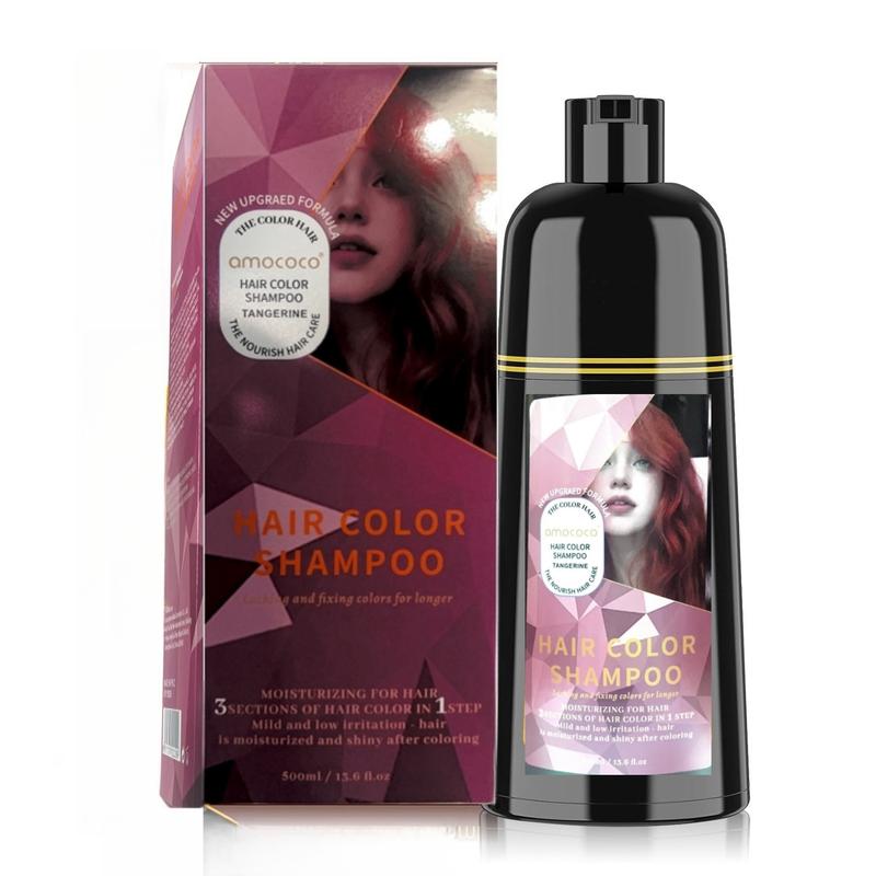 Unisex 500ml Black Hair Color Shampoo - Instant 3 in 1 - 99.9% Gray Hair Coverage - Herbal Ingredients - Multiple Colors Available - Plant Hair Dye - Haircare Summer Gift - Nourishing Conditioner  Cleanser Pack Pack