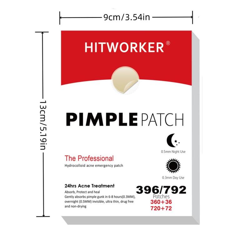 Hydrocolloid Acne Pimple Patch, 1 Box Day & Night Spot Stickers, Blemish Cover Zits Patches For Face And Skin Care