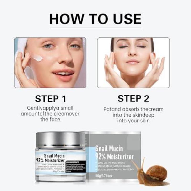 Snail Mucin Daily Moisturizer Cream | Original Snail Secretion Filtrate Nourishing Cream | Hydrating Face Cream for Revitalized Skin (50g)