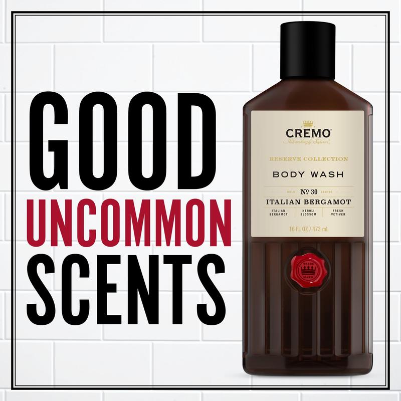 Cremo Rich-Lathering Italian Bergamot Body Wash for Men, Notes of Italian Bergamot, Neroli Blossom, and Fresh Vetiver 16 Fl Oz Body Care Fragrance